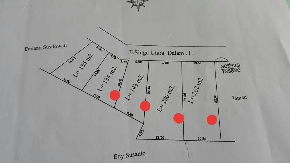 Ada 4 Unit Tanah Siap bangun Di Jl. Singa Utara , Semarang