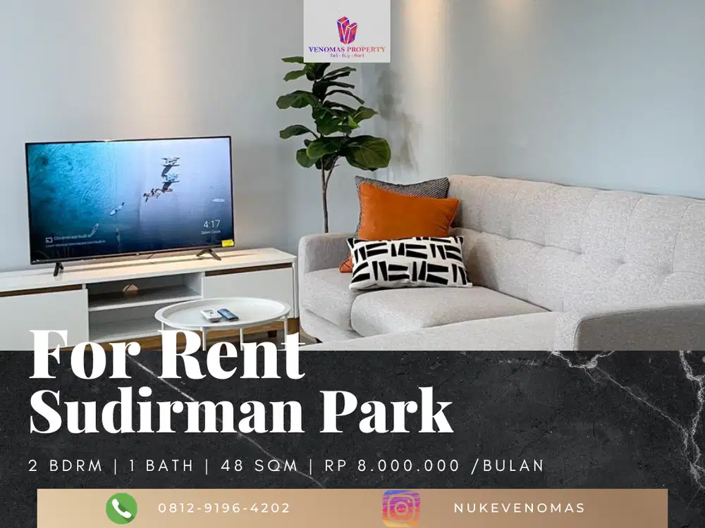 Disewakan Apartement Sudirman Park 2BR Full Furnished View Selatan