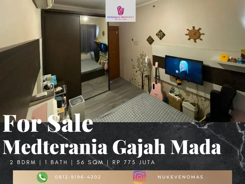 Dijual Apartemen Mediterania Gajah Mada 2 Bedroom Full Furnished