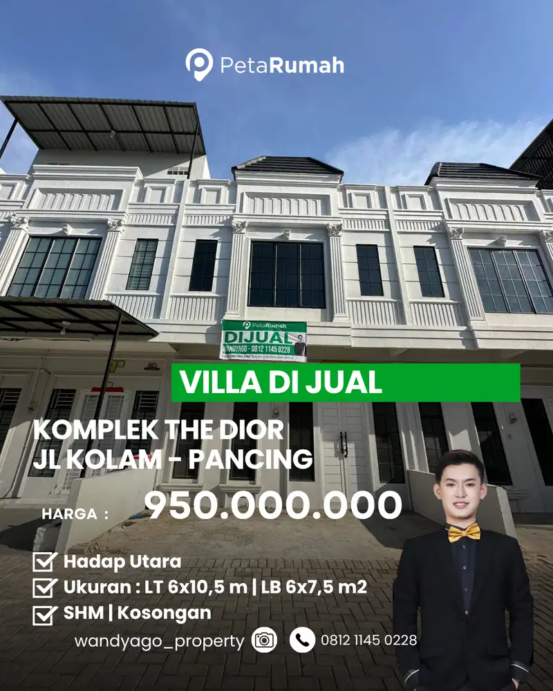 DIJUAL Villa Baru di Daerah Pancing Komp The Dior