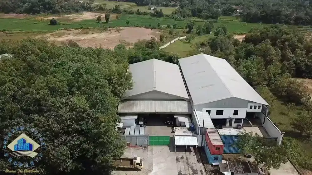 JUAL MURAH GUDANG SHM ADA KANTOR DAN POS SATPAM AKSES KONTAINER 40 FT