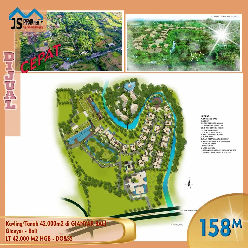 DIJUAL HARGA SAMPAI DEALÌ Kavling/Tanah 42.000m2 di GIANYAR BALI Gianyar - Bali - DO&SS