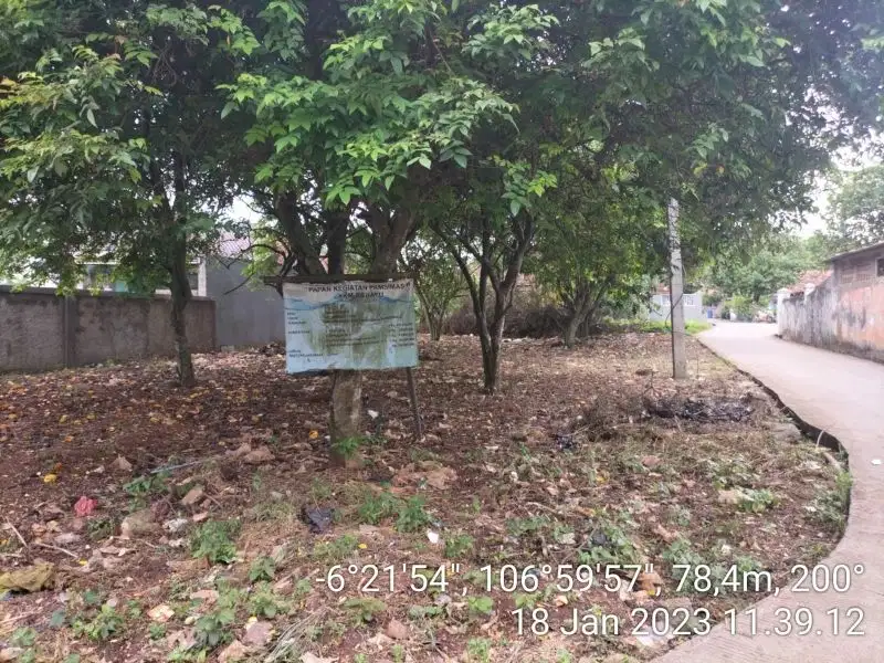 dijual tanah akses mobil di setu bekasi