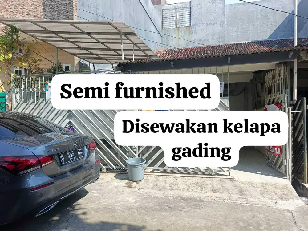 Disewakan rumah semi furnished di kelapa gading