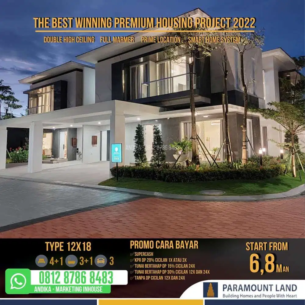 RUMAH 2 LANTAI DEKAT TOL DI GADING SERPONG MEWAH ELEGAN FITUR PREMIUM