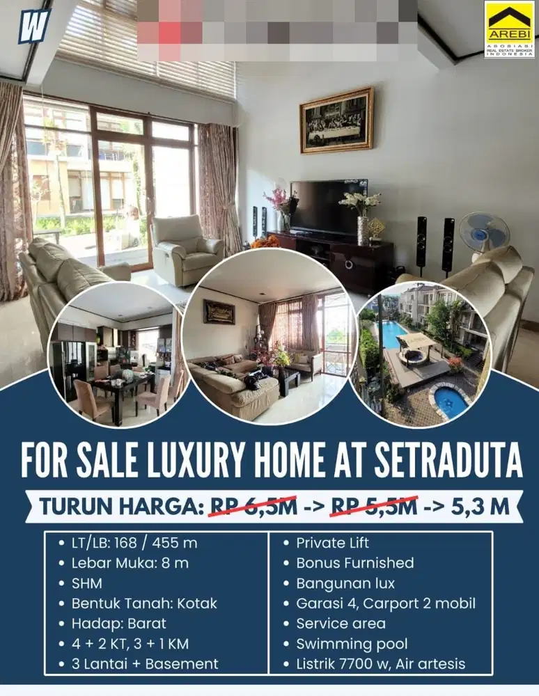 Termurah! Rumah Lux Furnish di Setraduta Bandung