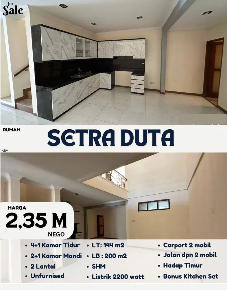 Termurah! Rumah Unfurnished di Setraduta Bandung