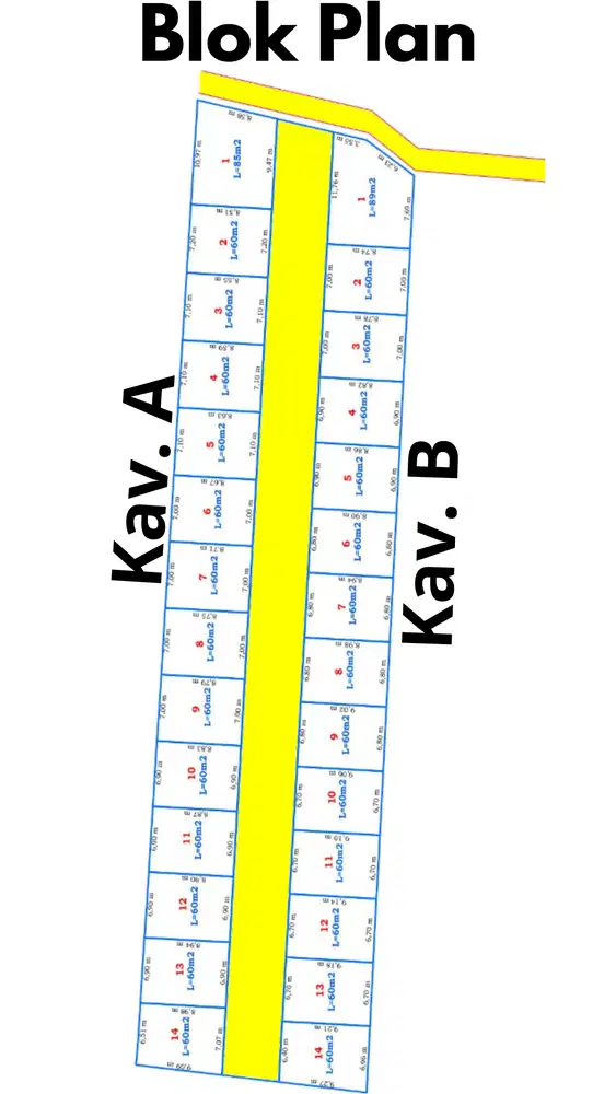 Lahan kavling 60m² Jalan Kenyeri Denpasar