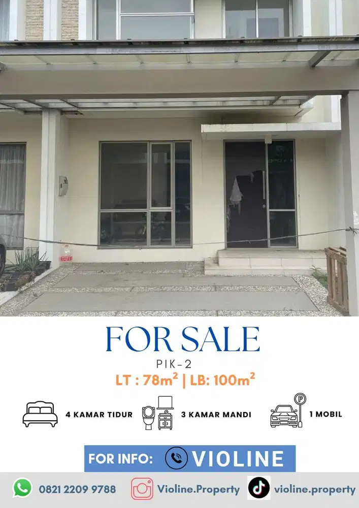 Dijual rumah baru PIK2 6x12.5 murah siap huni