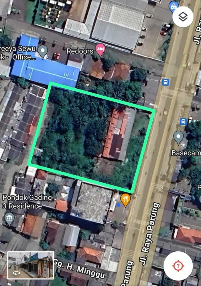DIJUAL TANAH JALAN RAYA PARUNG BOGOR 3155 Meter lokasi pinggir jalan r