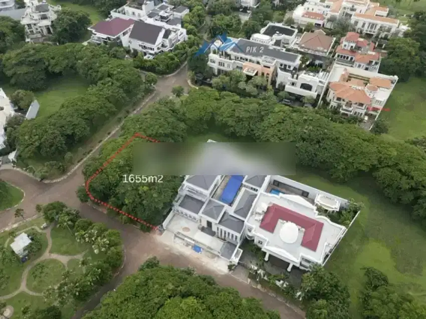 Kavling PIK 1 Taman Golf Timur Luas 1.655m2 Hoek Hrg 48jt/m2