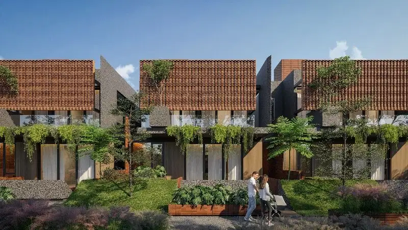 rumah konsep villa 3 lantai nempel BSD.