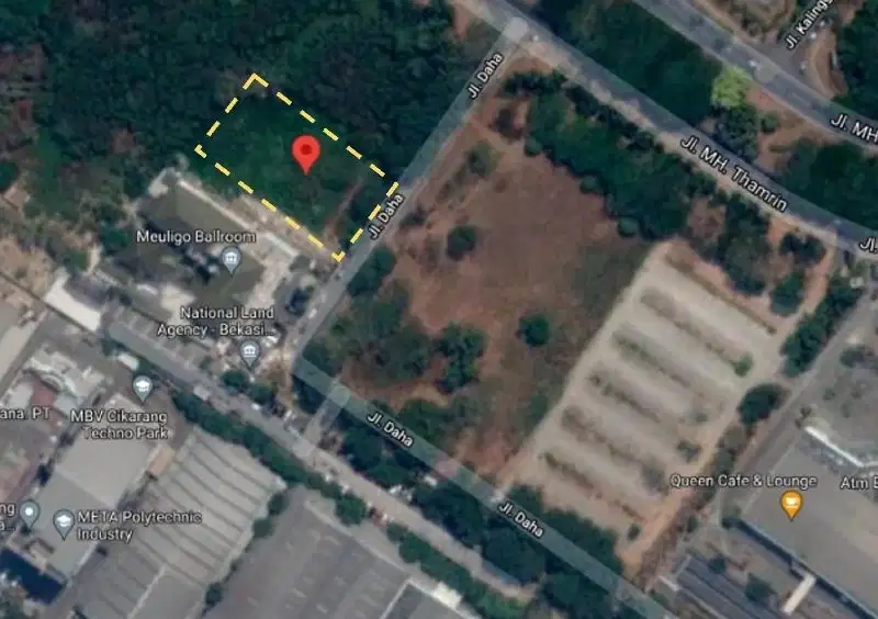 Tanah Komersial 3.370m² Kompleks Lippo Cikarang hadap Tenggara