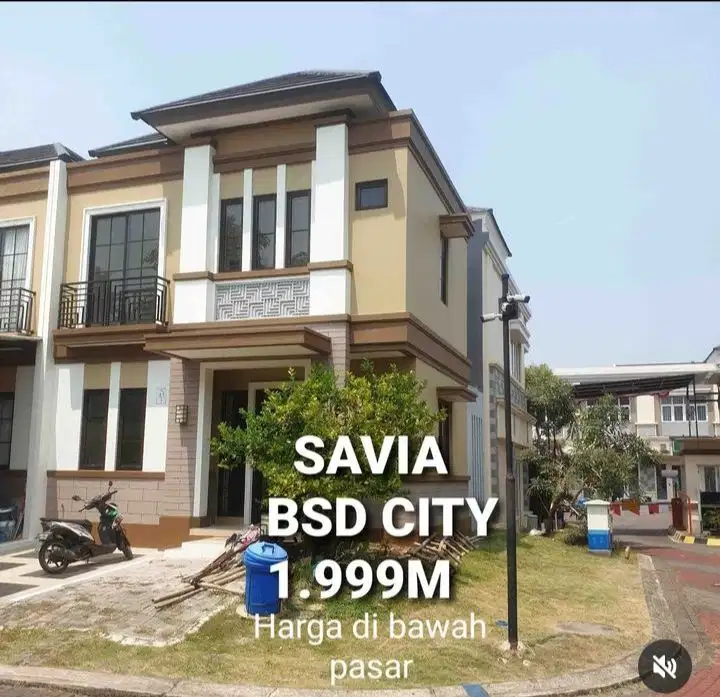 Rumah Hoek 1.999 M SAVIA BSD CITY
