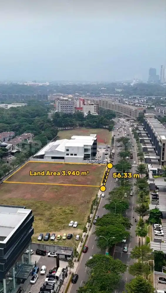 n970 Kavling Komersial BSD Boulevard Utara raya Bumi Serpong tangerang