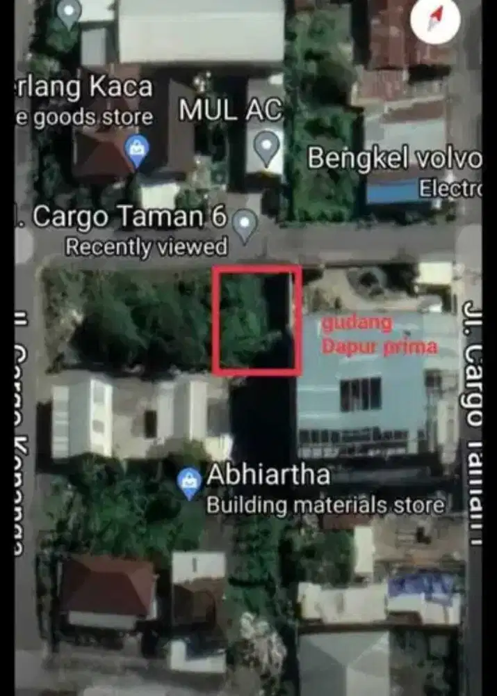 Tanah premium 465m2 lebar 22mtr dekat raya utama cargo jl10mtr hotmik