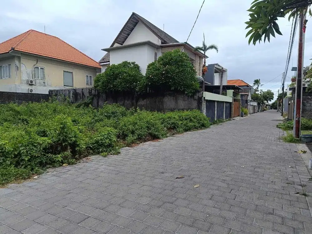 Sale tanah elit 344m2 dkt raya utama tk badung renon lbr18mtr jln8mtr