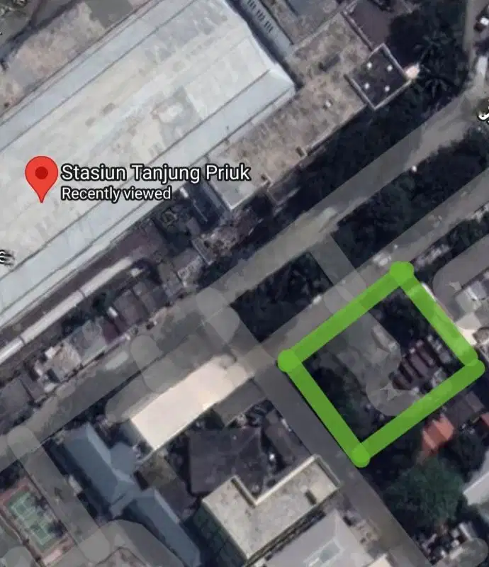 Tanah Kavling Komersil 1.090m² depanStasiun Tanjung Priok Jakut
