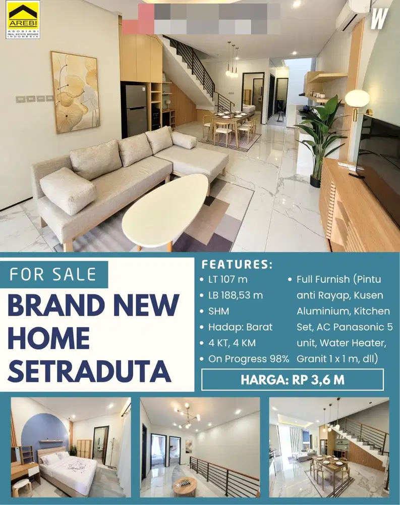 Termurah! Rumah Furnish di Setraduta Bandung