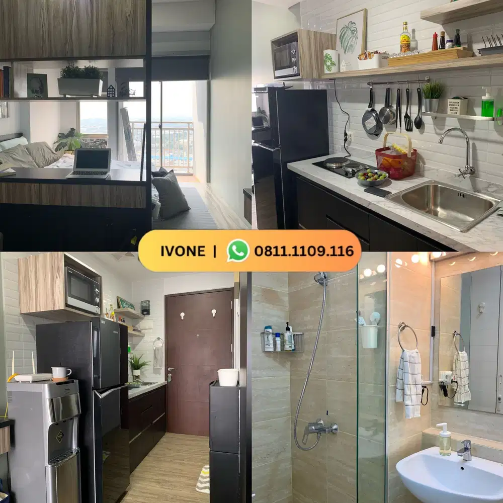 Dijual Apartemen Springwood Residence studio full furnish 500 juta