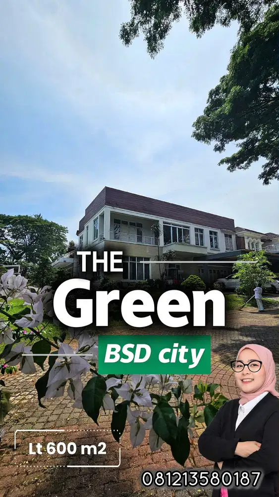 Dijual rumah hoek bonus fasum seluas 500 m2 di the green bsd city