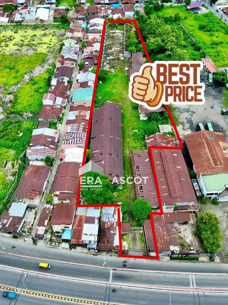 Tanah Komersial 8.450 m2 Cuma 300 Meter ke Gerbang Tol, Jl. SM. Raja