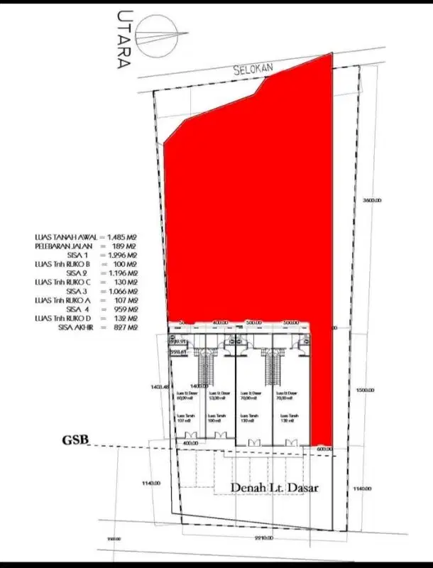 Dijual tanah di pinggir jalan Margonda lokasi sangat strategis