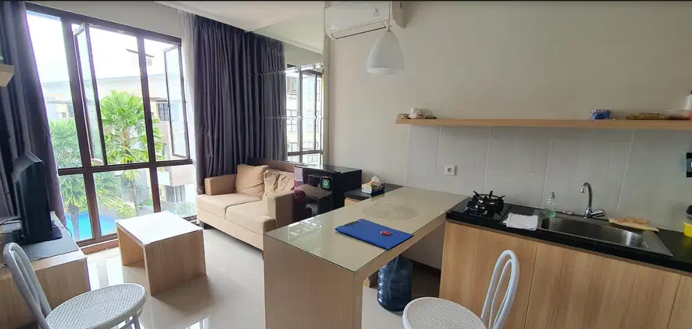 Apartemen Furnished View Swimmingpool Asatti Vanyapark BSD