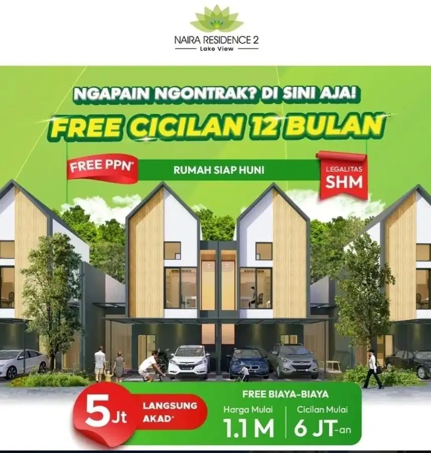 Bisa cash atau KPR. Cash harga spesial dekat stasiun Cisauk Tangerang