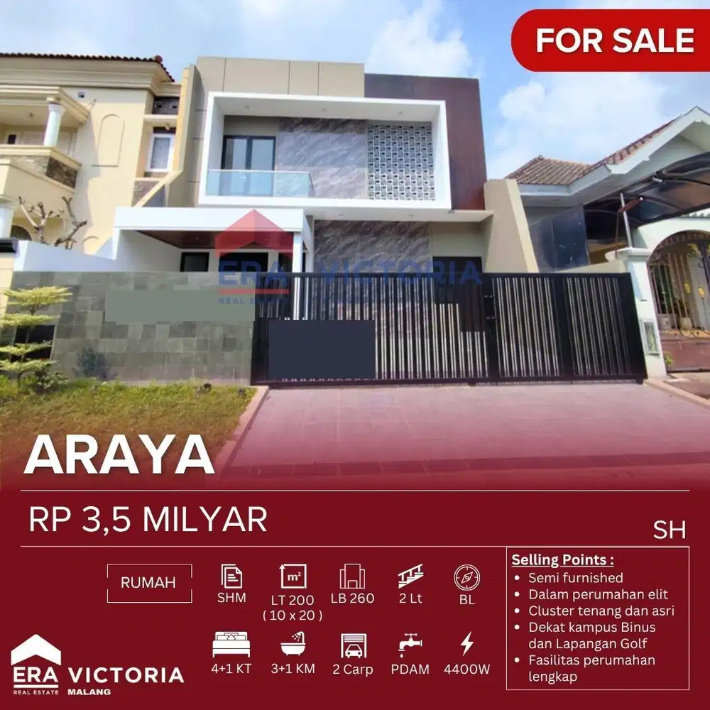 Rumah Jual Kondisi Bagus, Siap Huni Dekat Lapangan Golf, Kampus Binus,