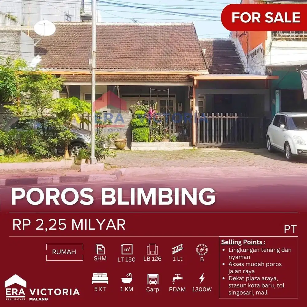 Rumah Jual Area Strategis Lingkungan Nyaman, Asri, Tenang Akses Mudah