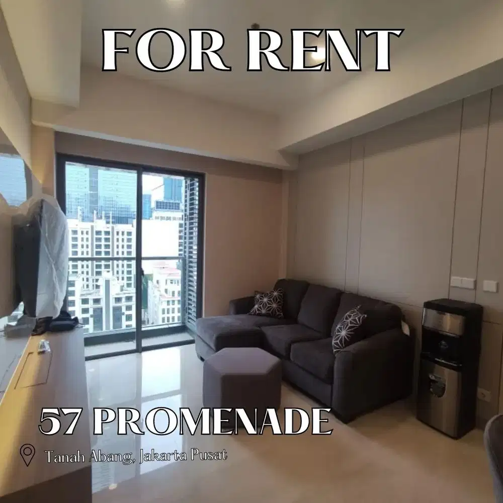 Disewa Apartemen 57 Promenade 1BR uk55m2 Full Furnished Tanah Abang