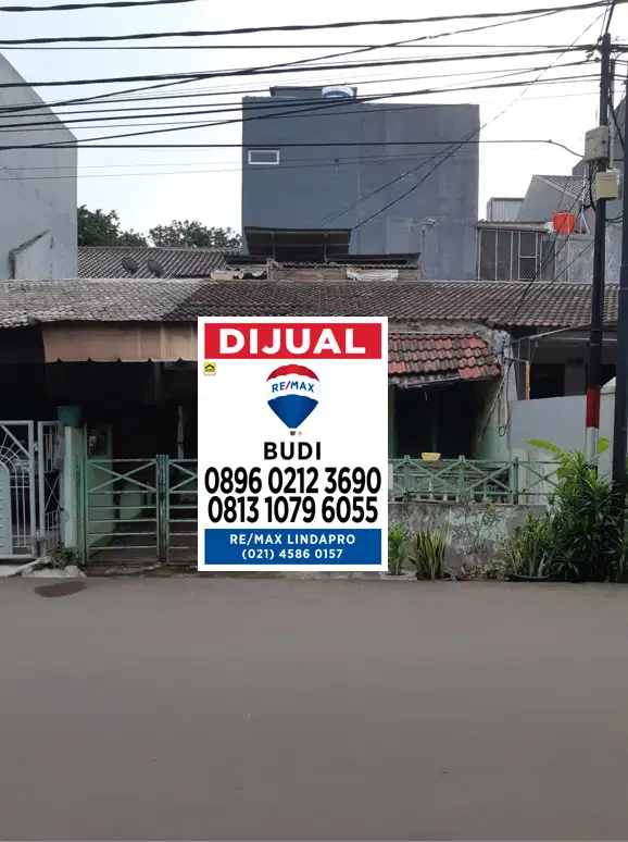 Dijual rumah tua hitung tanah Kelapa Hibrida Kelapa Gading lebar 8