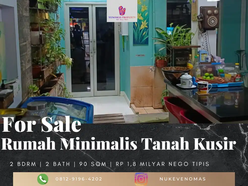 Rumah 2 Lantai Bagus Furnished SHM di Tanah Kusir Jakarta Selatan