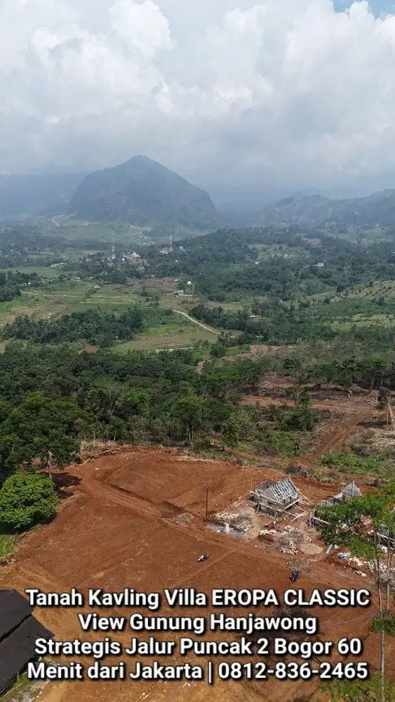 Tanah Kavling Villa EROPA CLASSIC Jalur Puncak 2 Bogor Dekat Jakarta