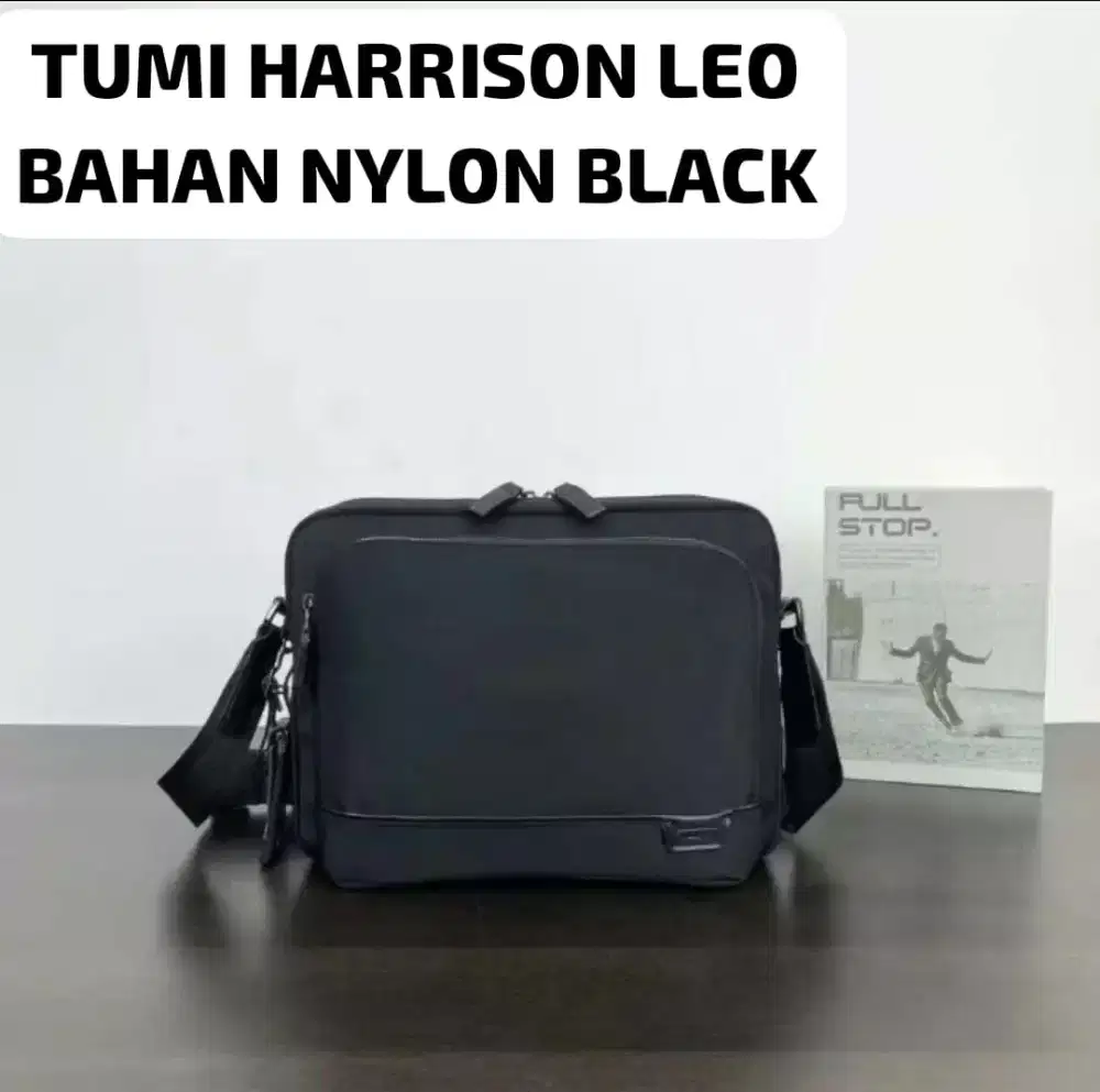 Tas Tumi Harrison Leo Crossbody Selempang Slingbag Black Nylon