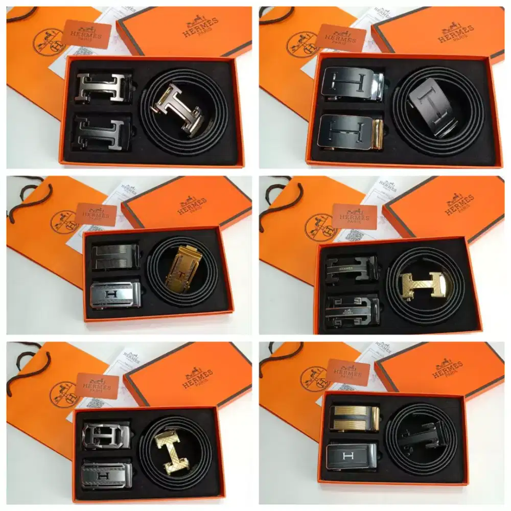 Belt Hermes Buckle 3 set dan tali panjang 125cm fullset box