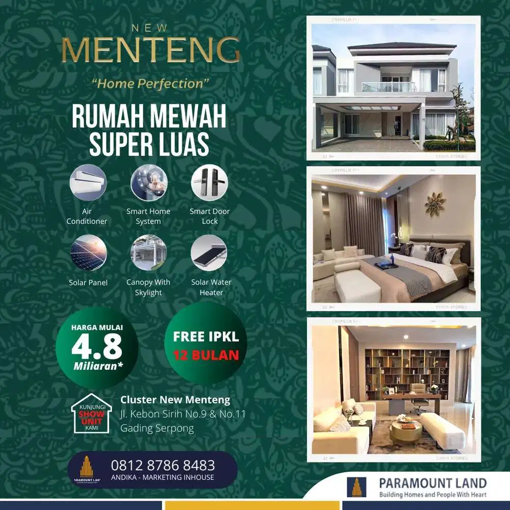 RUMAH 2 LANTAI DI GADING SERPONG TANGERANG MEWAH LOKASI STRATEGIS