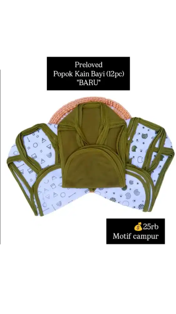 Popok Kain Bayi 12pc