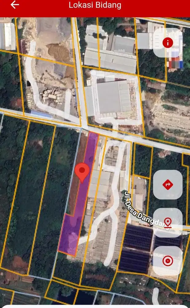 Dijual tanah di Cisauk desa Dadang dekat kantor desa