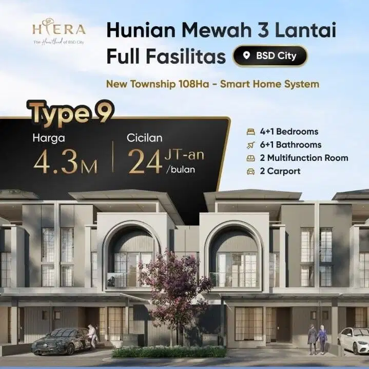 Hiera at BSD City Premium House Di Lokasi Akses Tol Langsung dan Stasiun Kereta
