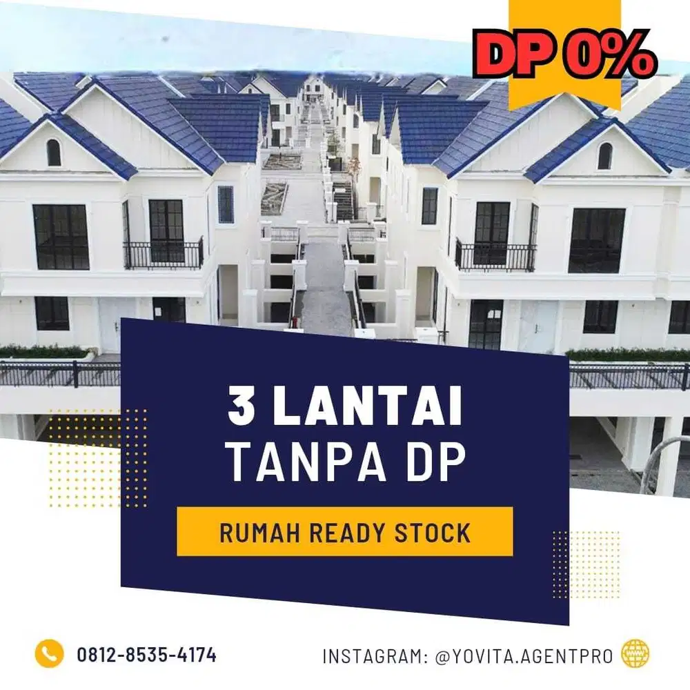 Rumah gaya eropa DP 0 kawasan mewah Tangerang