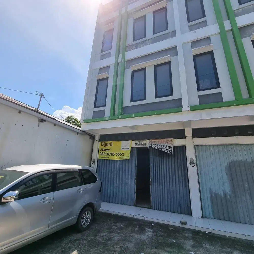 ruko 3 lantai pinggir jalan di gunung bakaran arah ke bandara