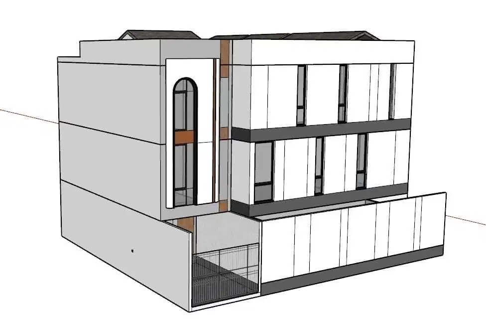 Rumah Baru 3 Lt, Di Duri Kepa dekat Tanjung Duren, SHM, Hadap Barat