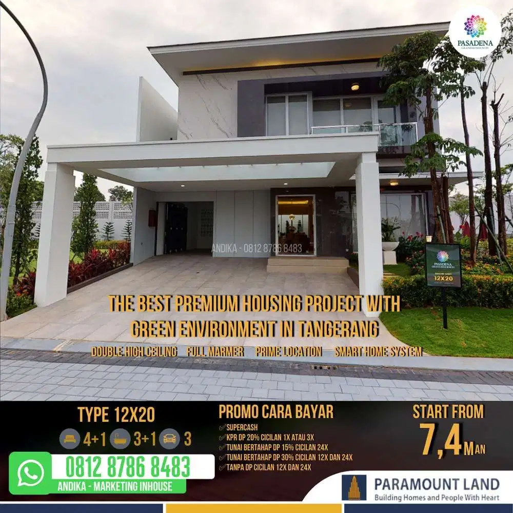 RUMAH SULTAN FITUR HIGH TECH DI CLUSTER PREMIUM GADING SERPONG