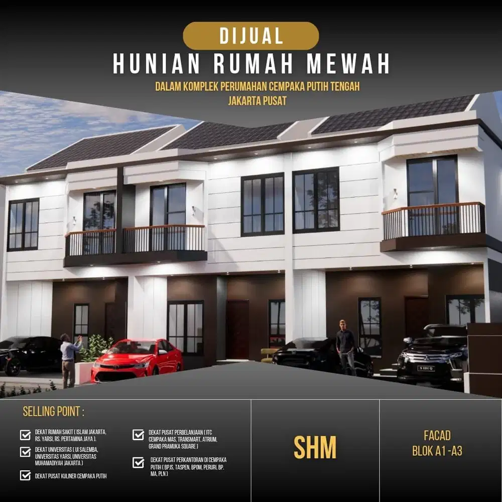 Di Jual Rumah Modern 2 Lantai SHM Lokasi Premium Di Cempaka Putih