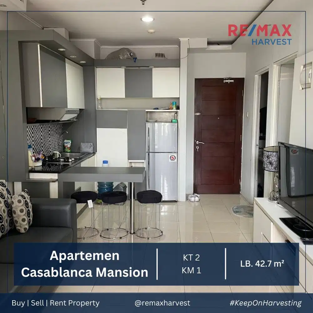 DIJUAL/DISEWA MURAH APARTEMEN CASABLANCA MANSION 2BR FULL FURNISHED