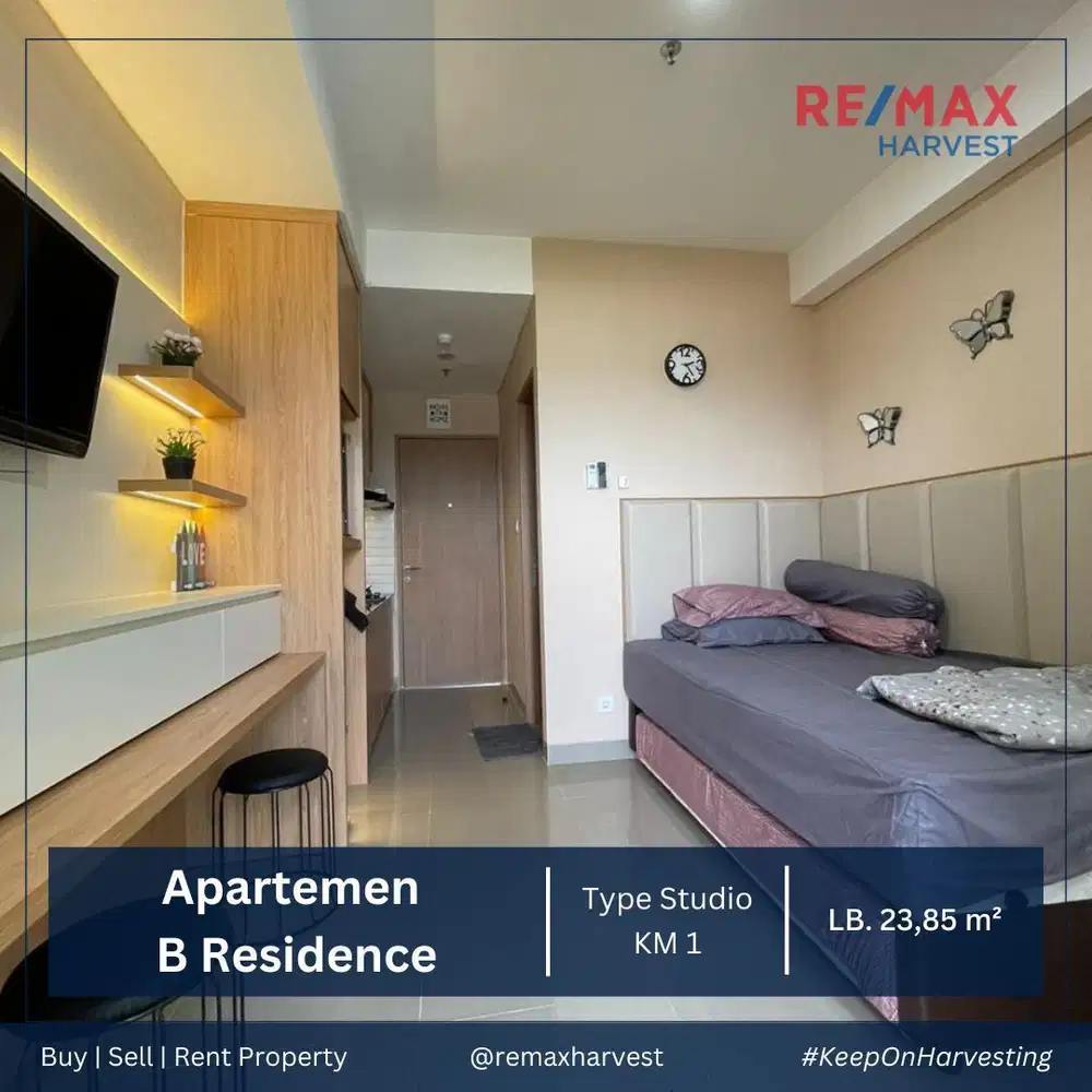 DIJUAL MURAH APARTEMEN B RESIDENCE TOWER ROSE TYPE STUDIO BSD