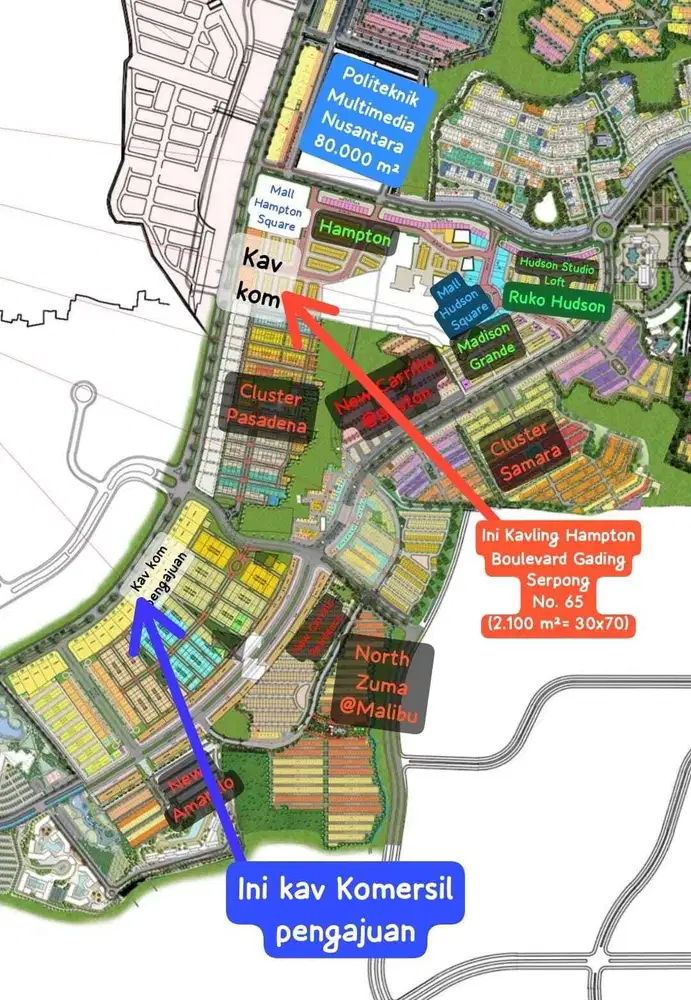 Kavling tanah komersial di hampton gading serpong