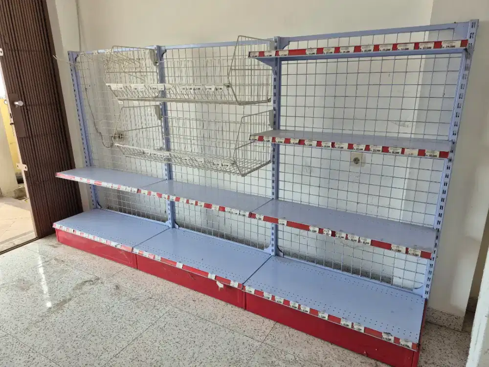 Rak minimarket Second. Jual murah. Spek sesuai foto